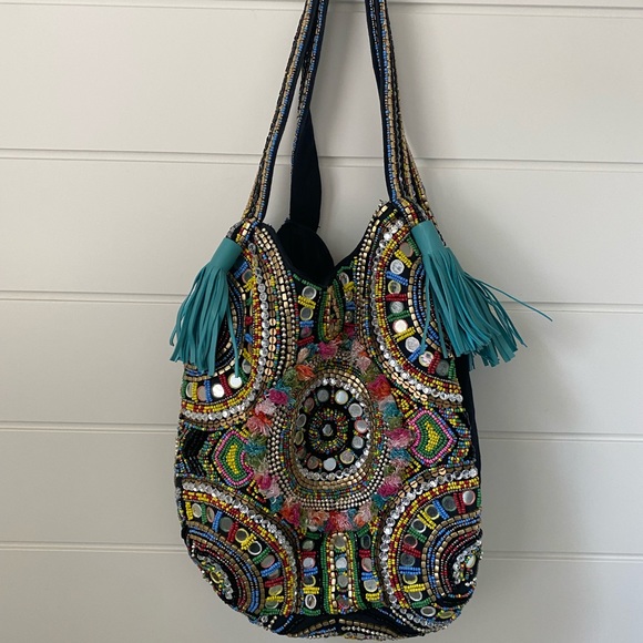 Multicoloured Beaded Bag - Picture 1 of 8